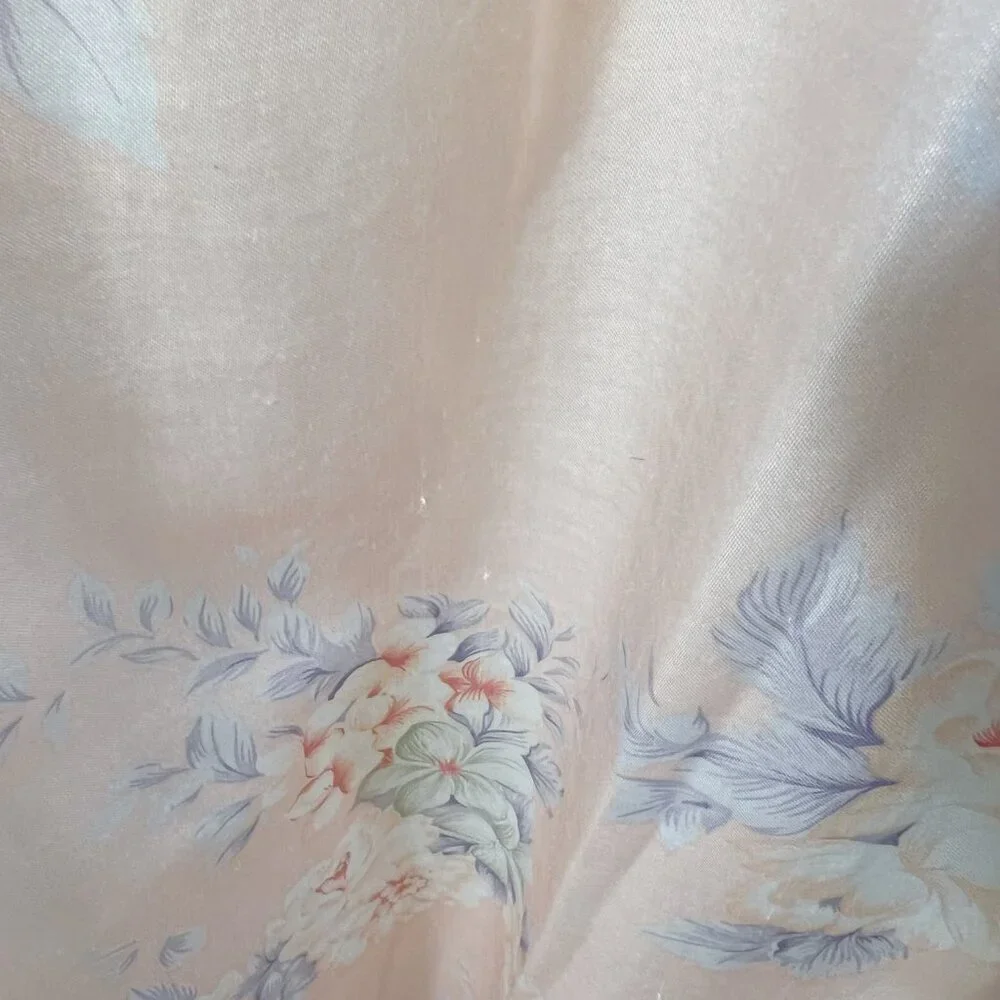 Vintage Barbizon Pink Satin Nightgown Lace Trim Bow Coquette 1980s Size M - Picture 9 of 10